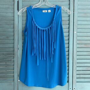 Cato Women's Shirt Blouse ~ Sz M ~ Blue  ~ Sleeveless